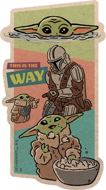 [公式]  STARWARS マンダロリアン・アンド・グローグー クラフトステッカー 5枚セット
