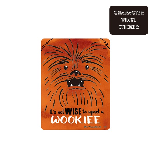 [公式] STAR WARS　キャラクターステッカー　チューバッカ　水彩