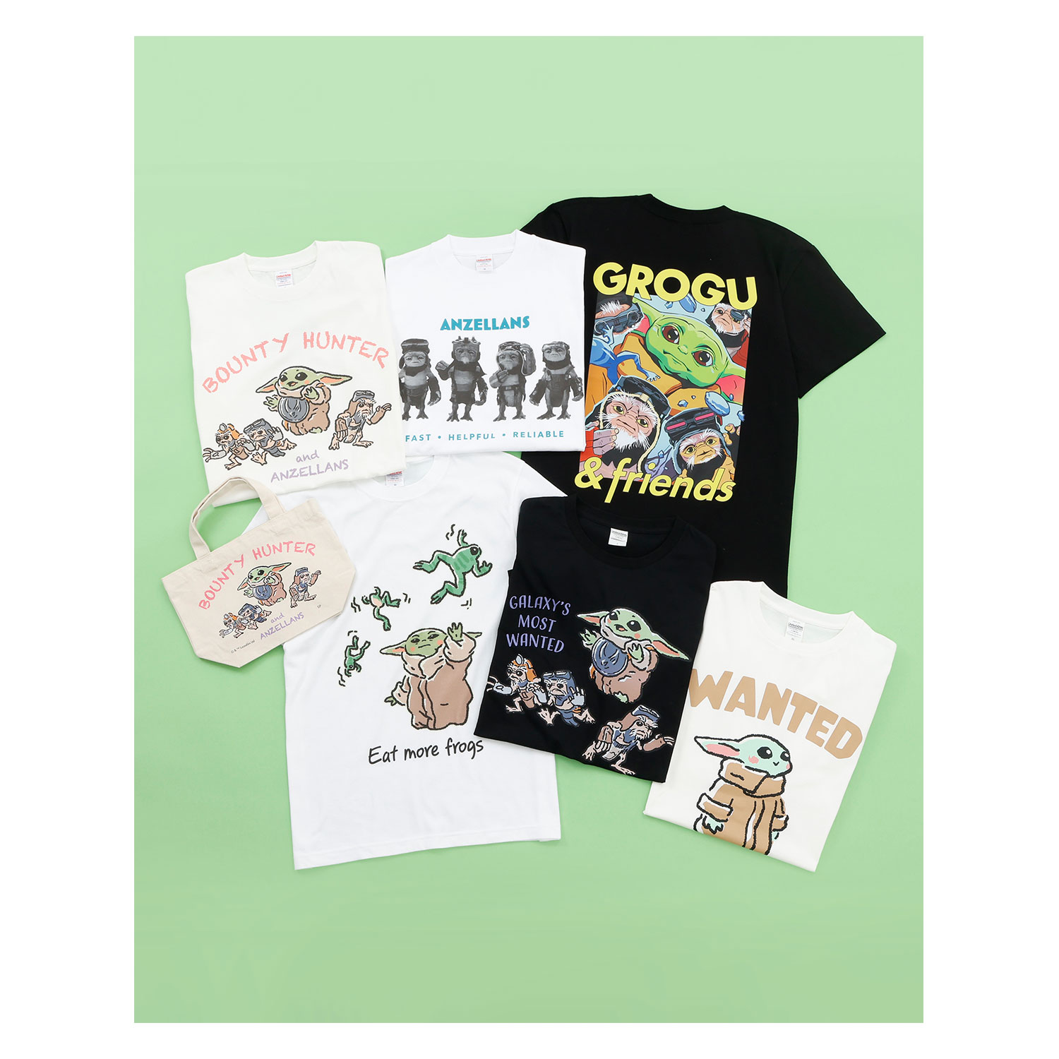 [公式]  スター・ウォーズ/マンダロリアン・アンド・グローグー Tシャツ 追いかけっこ ＢＫ