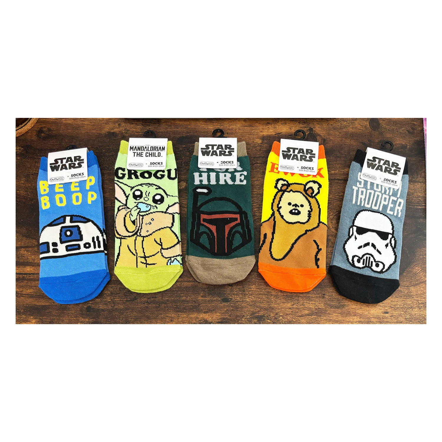 [公式] STAR WARS スター・ウォーズ  キャラックス 靴下　ボバ・フェット ロゴ
