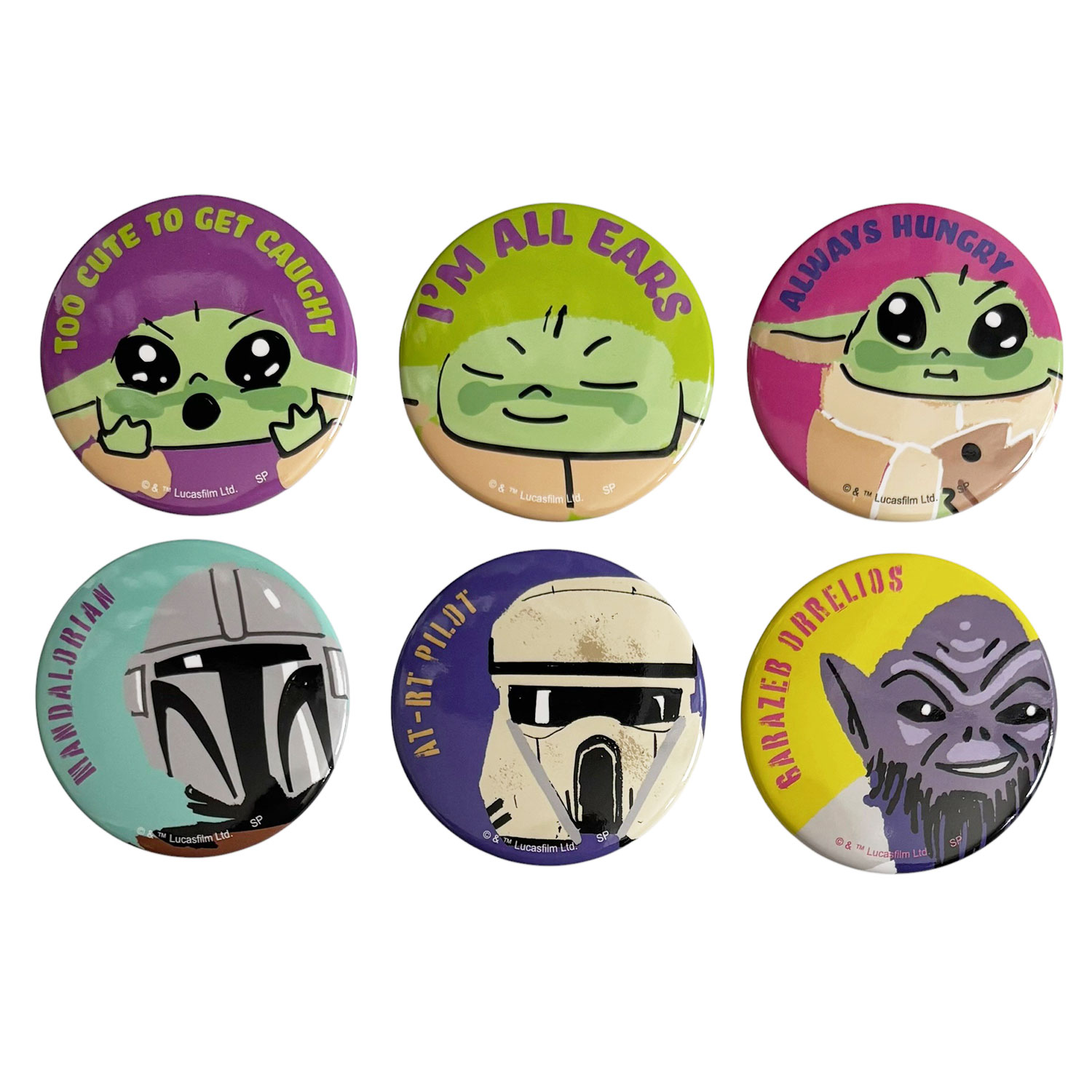 マンダロリアンとグローグー　缶バッジとトートバッグ 公式] STARWARS マンダロリアン&グローグー ランダム 缶バッジ 全6種