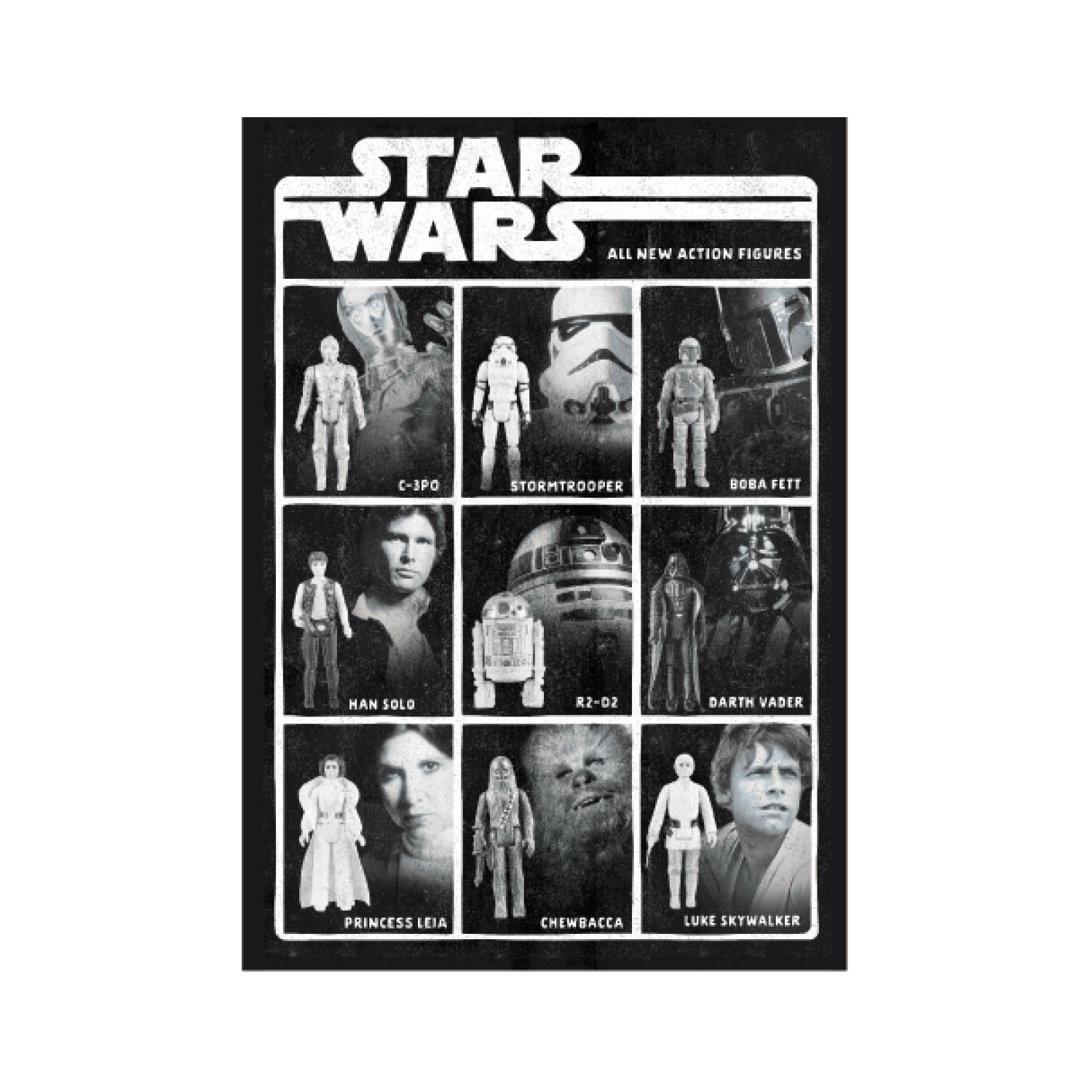[公式] STAR WARS　ポスターステッカー フィギュア