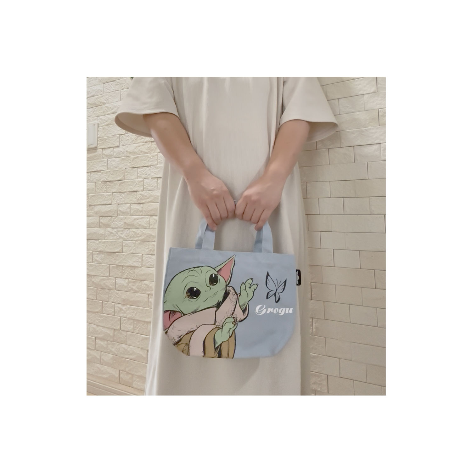 [公式] STAR WARS スター・ウォーズ ミニトートバッグ　(カラーマチ付きバッグ) グローグー　蝶々