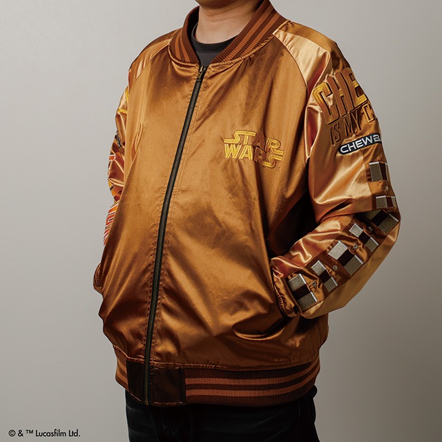 [公式] STAR WARS スター・ウォーズ　ブラウンアグレッシブ　スカジャン　チューバッカ（３Ｌ）