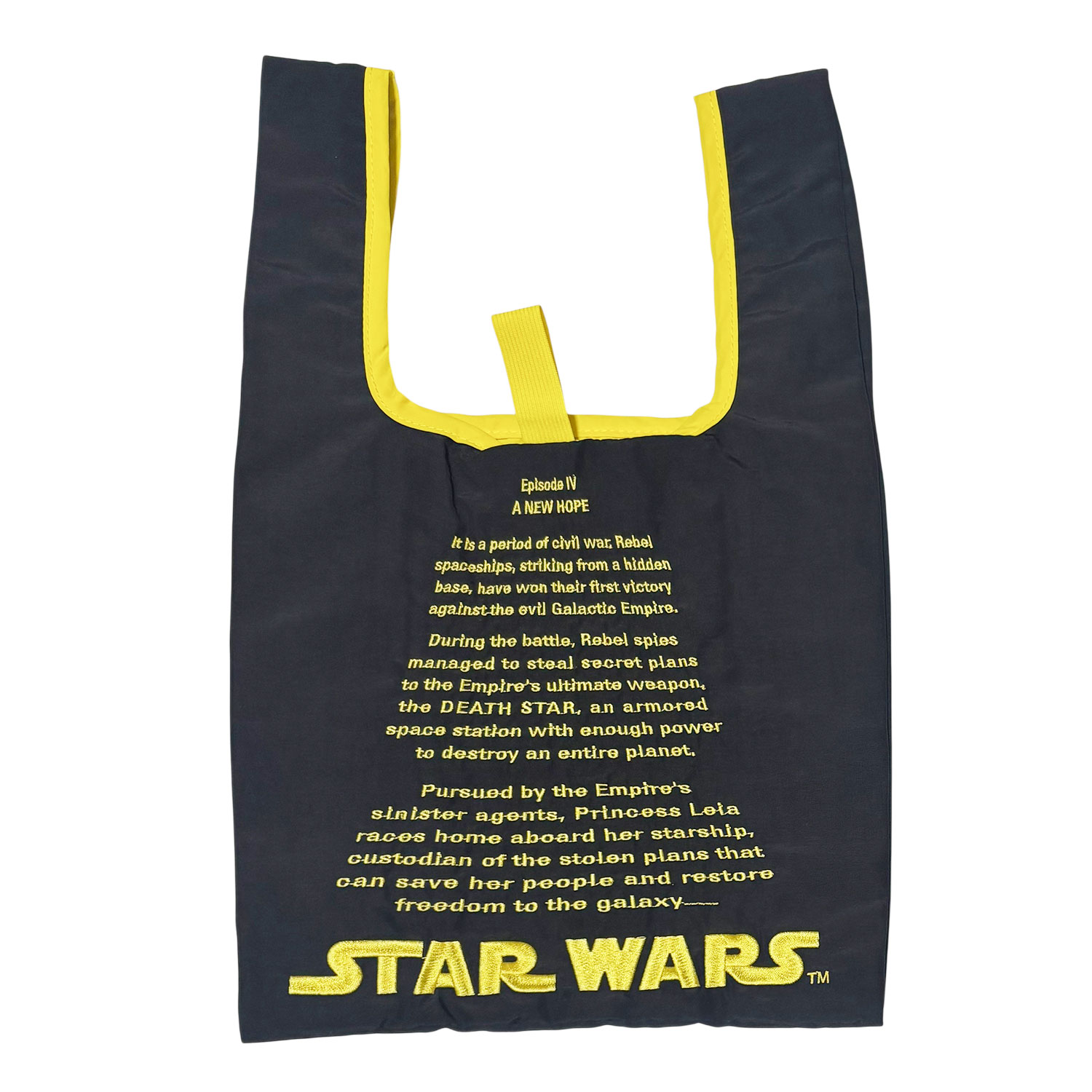 [公式]  STARWARS ネオンカラー ショッピングバッグ オープニングクロール BK