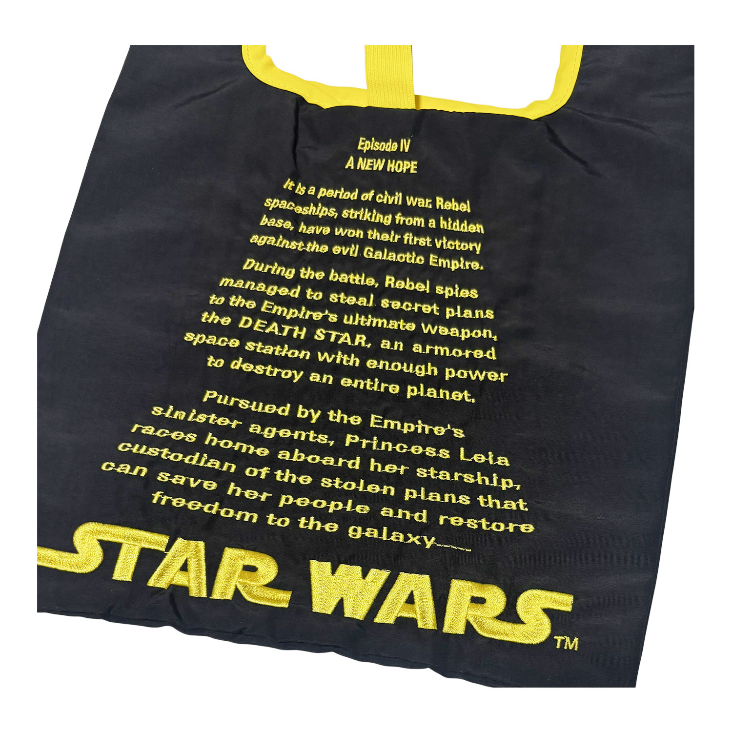 [公式]  STARWARS ネオンカラー ショッピングバッグ オープニングクロール BK