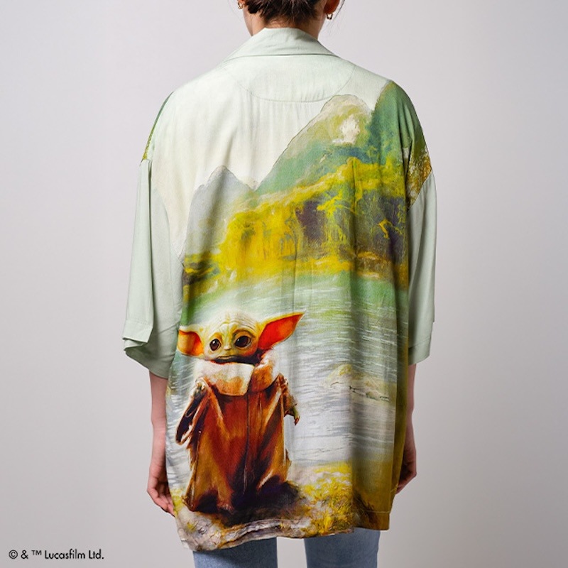 [公式]  STARWARS アロハシャツ グローグー ペインタリー　※送料無料