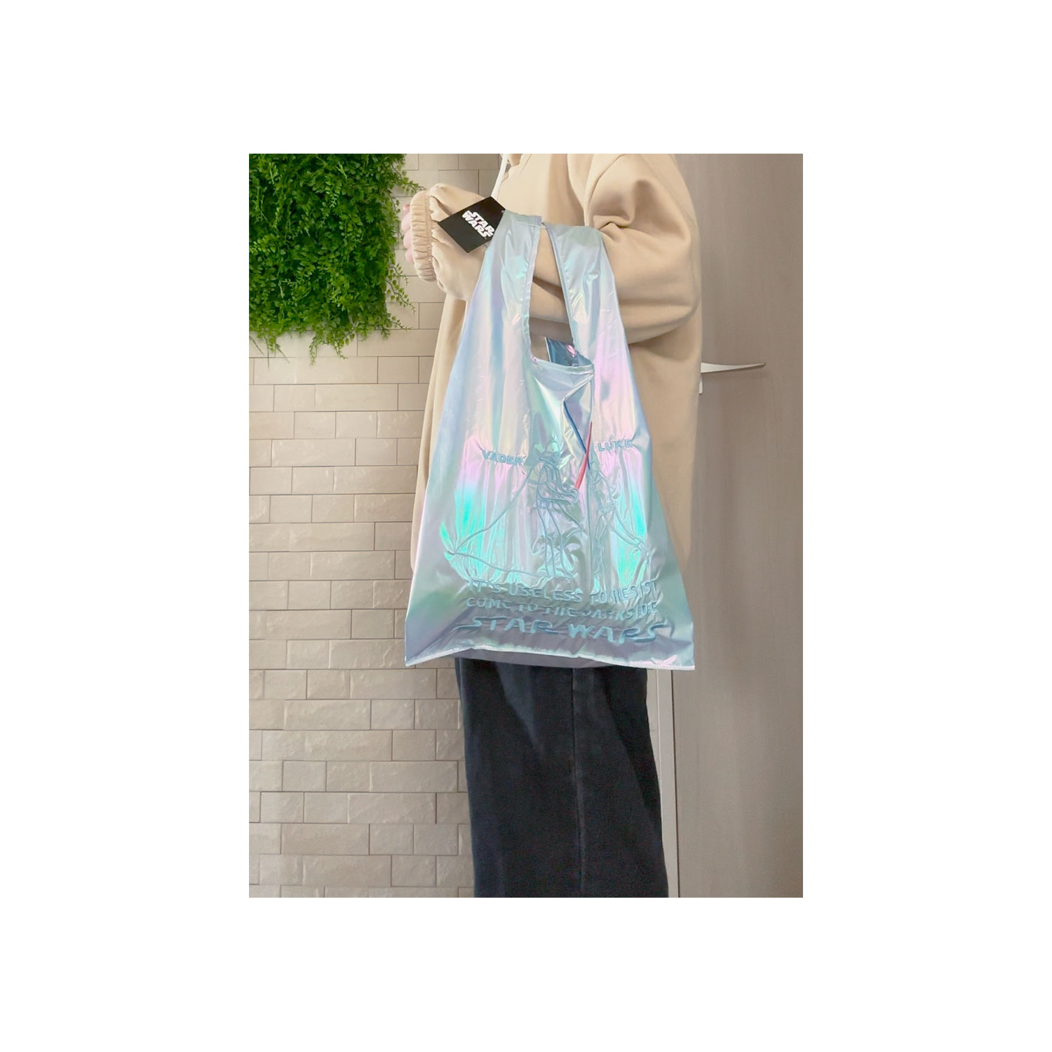 [公式] STARWARS オーロラショッピングバッグ　ライトセーバー/BL