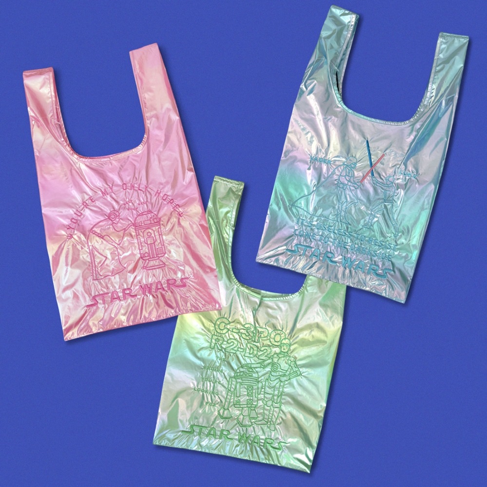 [公式] STARWARS オーロラショッピングバッグ　ライトセーバー/BL