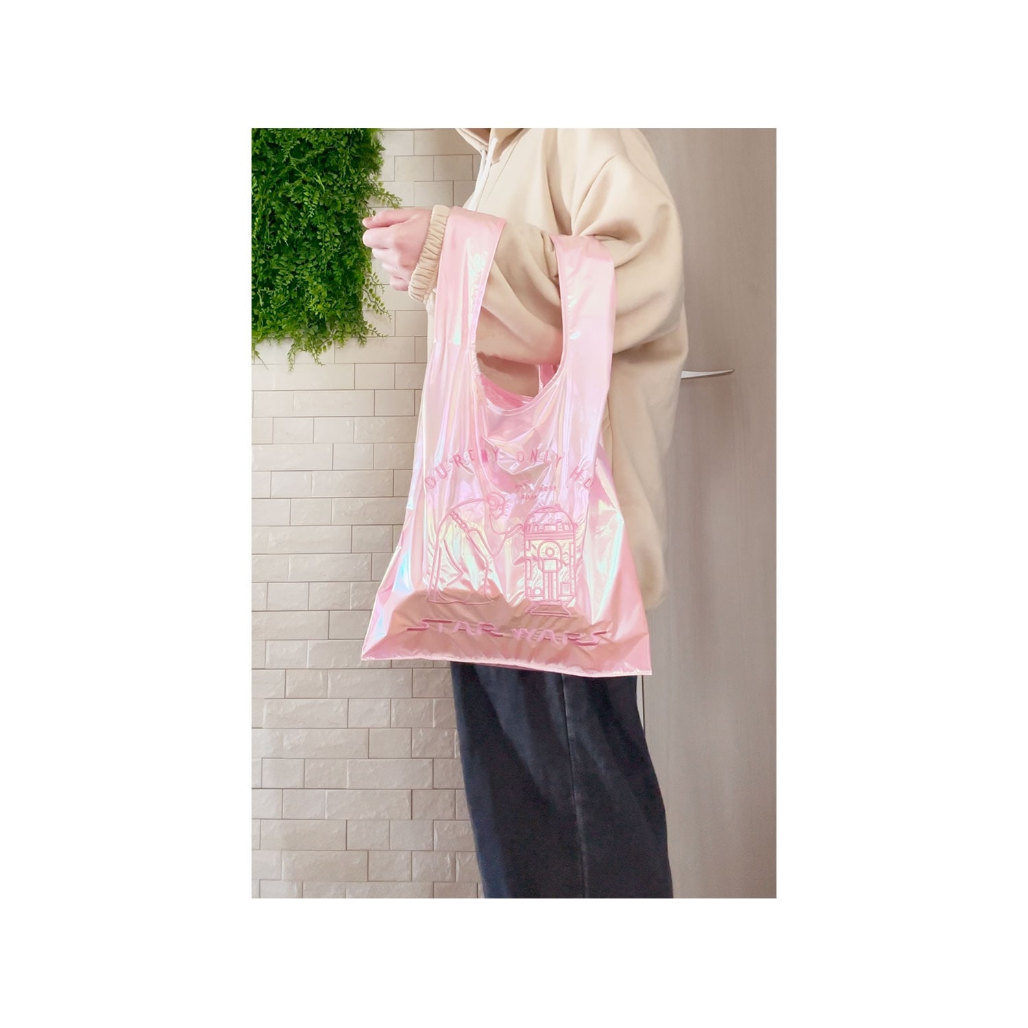 [公式] STARWARS オーロラショッピングバッグ　レイア・オーガナ＆R2-D2/PK