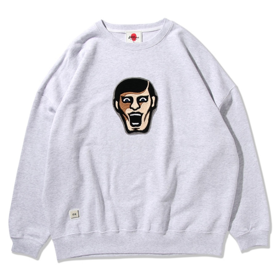 ［PDSxO.K.］あいつ手振り刺繍BIGトレーナー PDSxO.K.］あいつ手振り刺繍BIGトレーナー | 全商品 | 鷹の爪