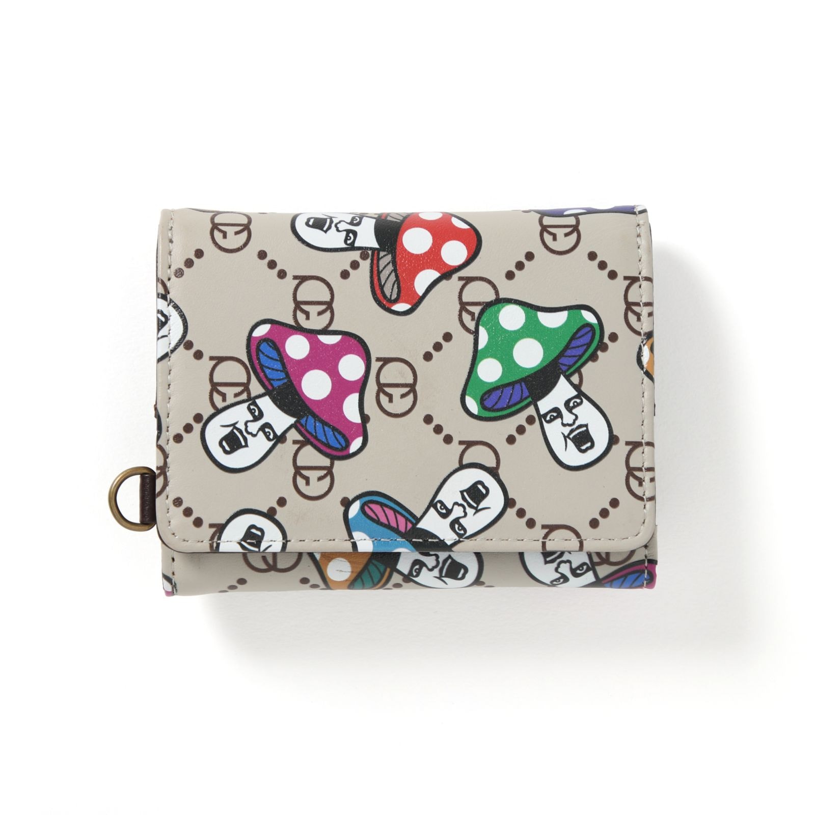 予約・2月入荷】きのこ総柄三つ折り財布 | 全商品 | 鷹の爪Online Store