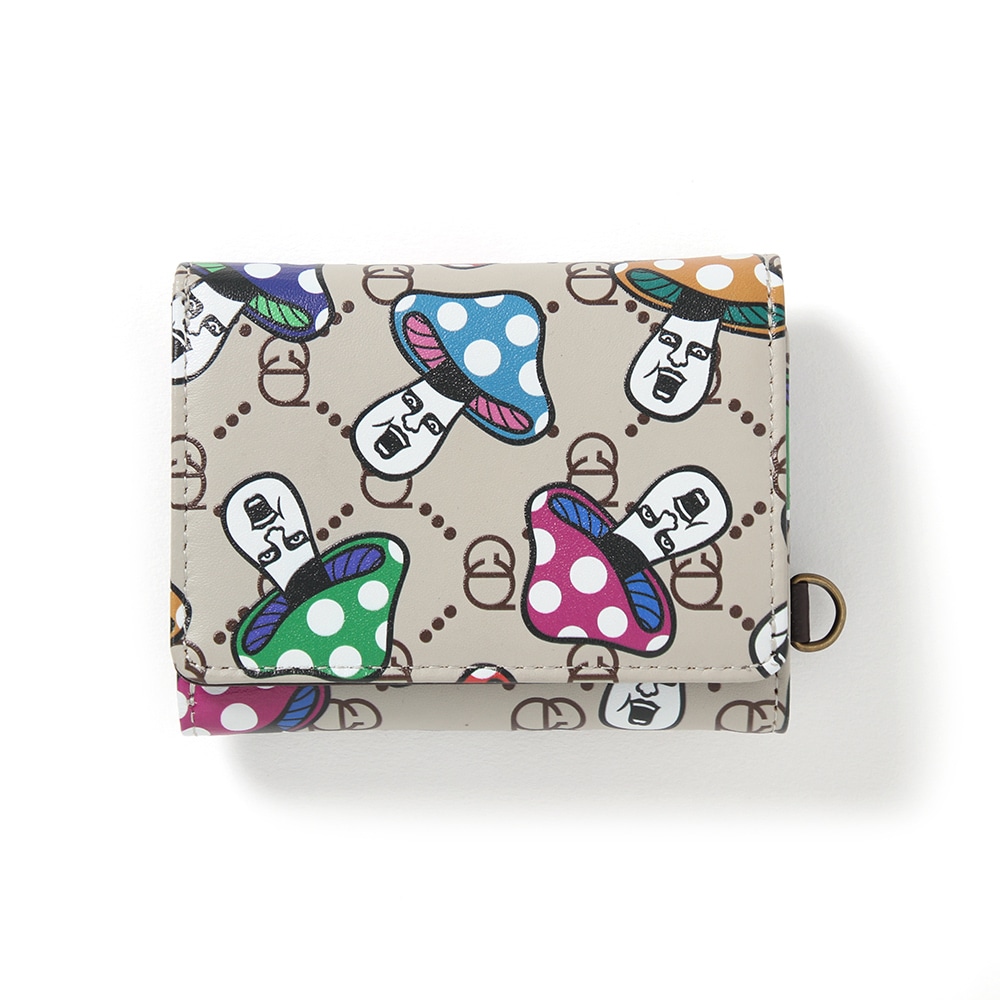 予約・2月入荷】きのこ総柄三つ折り財布 | 全商品 | 鷹の爪Online Store