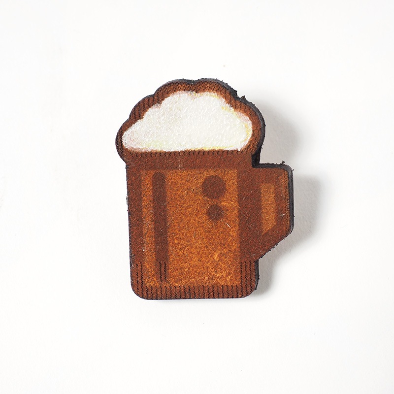 秘密結社猫之目 食べ物屋さんブローチ ビール 全商品 鷹の爪online Store