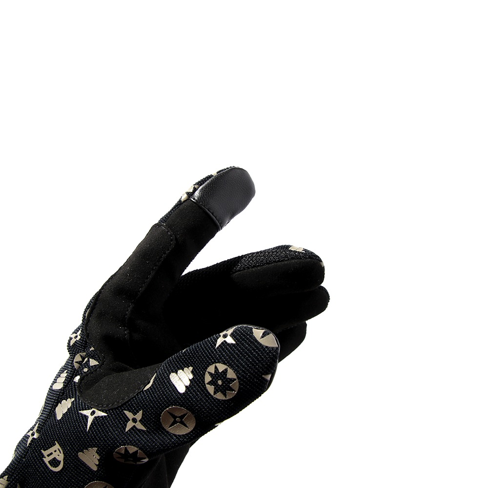 amiparis ロゴ手袋 ブラック amiparis ロゴ手袋 ブラック AMI PARIS メンズ 手袋通販 - FARFETCH
