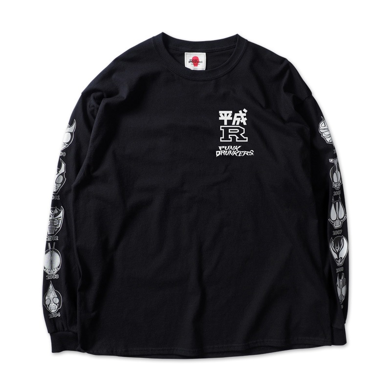 PDSx仮面ライダー］平成ライダー顔ロンTEE（2000～2009ver.） | ALL