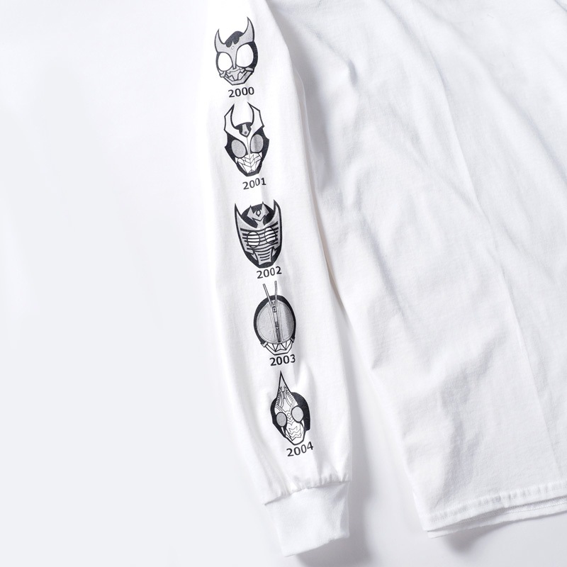 KK54218　PUNK DRUNKERS 平成仮面ライダー ロンT PDSx仮面ライダー］平成ライダー顔ロンTEE（2009～2018ver.） | ALL