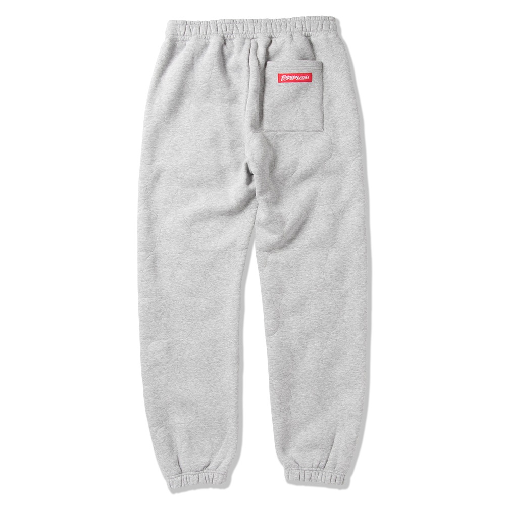 イタリア製カジュアルセット キルティングスウェット&美脚スウェットパンツ オールオーバーロゴステッチングレギュラーフィットキルティング