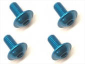 ����ߥե�󥸥ӥ� 3��6 �֥롼 4������ 3��6 Aluminum flange machine screw blues 4pcs.