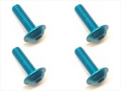 ����ߥե�󥸥ӥ� 3��10 �֥롼 4������ 3��10 Aluminum flange machine screw blues 4pcs.