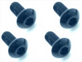 3x6�إå����ܥ��� ������ߥ�ӥ� �֥�å�/4���� 3x6 Hex Button Duralumin Screw (black/4 pcs.)