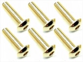 3��10 ���ƥ�쥹�إå����ܥ���ӥ�(6����) 24K������ɥ�å� 3��10 Stainless steel hex Pan Head Screw (6 pcs.) 24K gold plating