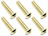 3��12 ���ƥ�쥹�إå����ܥ���ӥ�(6����) 24K������ɥ�å� 3��12 Stainless steel hex Pan Head Screw (6 pcs.) 24K gold plating