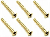 3��20 ���ƥ�쥹�إå����ܥ���ӥ�(6����) 24K������ɥ�å� 3��20 Stainless steel hex Pan Head Screw (6 pcs.) 24K gold plating