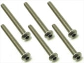 3x32 ������إå����ܥ���ӥ�(6����) 3x32 Titanium hex Pan Head Screw (6 pcs.)
