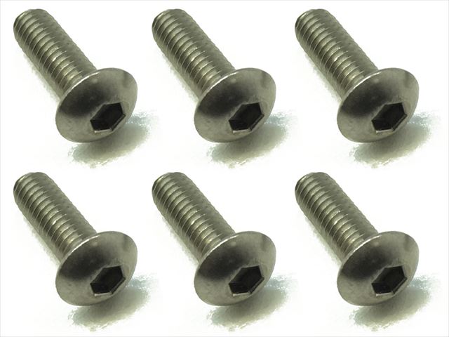 4X12 ������إå����ܥ���ӥ� 6���� 4X12 Titanium hex Pan Head Screw (6 pcs.)