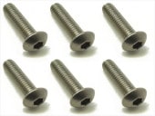 4X15 ������إå����ܥ���ӥ� 6���� 4X15 Titanium hex Pan Head Screw (6 pcs.)