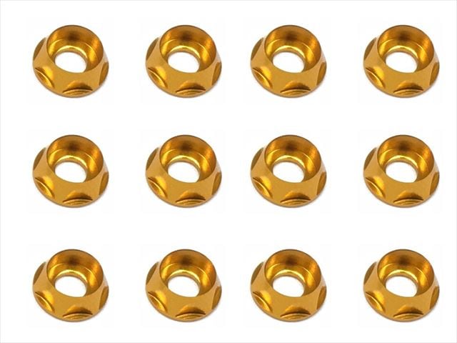 ����åץӥ��ѥ����M4����å��㡼(�������)12���� Aluminum M4 dish washer for cap screw(gold) 12 pcs.