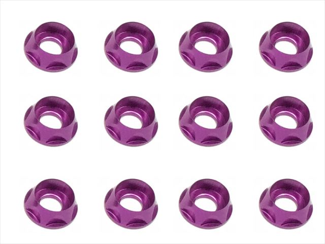 ����åץӥ��ѥ����M4����å��㡼(�ѡ��ץ�)12���� Aluminum M4 dish washer for cap screw(purple) 12 pcs.