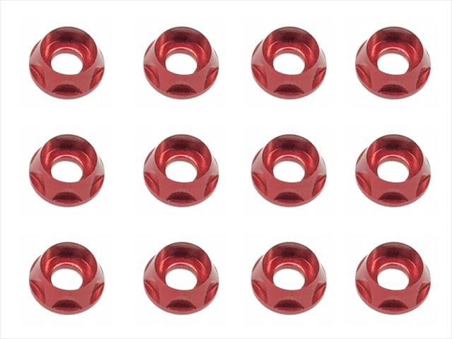 ����åץӥ��ѥ����M4����å��㡼(��å�)12���� Aluminum M4 dish washer for cap screw(red) 12 pcs.