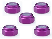 2mm ߥʥʥå ѡץ 2mm Aluminum nylon nut (purple)