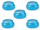 2mm ߥʥʥå ߥ֥롼 2mm Aluminum nylon nut (TAMIYA Blue)