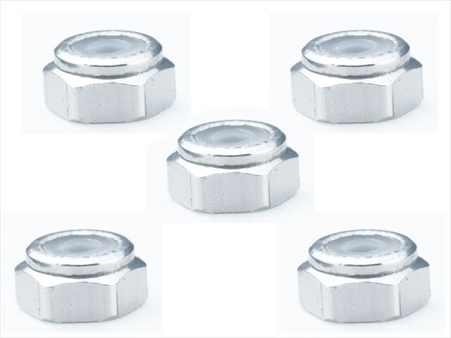 ����������ʥ�����ʥå� ����С� 5���� Nylon nut of Aluminum thin type 2mm silver 5 pcs.