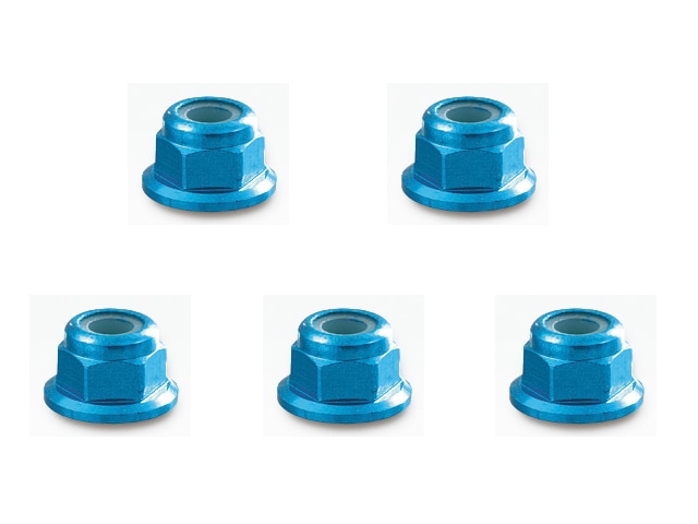 4�� ����ߥե�󥸥ʥ�����ʥå� ���ߥ�֥롼 4�� Aluminum flange nylon nut TAMIYA blue