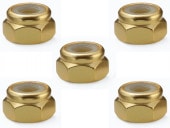 �����4mm�ʥ�����ʥå� ������� 5���� Nylon nut of Aluminum 4mm gold 5 pcs.