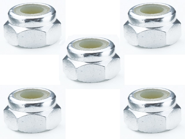 �����4mm�ʥ�����ʥå� ����С� 5���� Nylon nut of Aluminum 4mm silver 5 pcs.