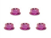 �����M4�ե���ե��졼�ȥʥå� �ѡ��ץ� 4������ Aluminum M4 Flanged Cerate Nut 4 pcs. (purple)
