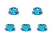 M4եե졼ȥʥå ߥ֥롼 4 Aluminum M4 Flanged Cerate Nut 4 pcs. (TAMIYA Blue)