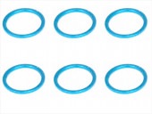 1/12�졼�����ѥꥢ����Ĵ�����顼0.5t (6����)���ߥ�֥롼 Collar 0.5t of adjustment of width of Rear car (6 pcs.) TAMIYA Blue for 1/12 racing
