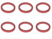 1/12�졼�����ѥꥢ����Ĵ�����顼1.0t (6����)��å� Collar 1.0t of adjustment of width of Rear car (6 pcs.) red for 1/12 racing