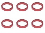 1/12�졼�����ѥꥢ����Ĵ�����顼1.5t (6����)��å� Collar 1.5t of adjustment of width of Rear car (6 pcs.) red for 1/12 racing