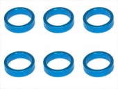 1/12�졼�����ѥꥢ����Ĵ�����顼2.0t (6����)���ߥ�֥롼 Collar 2.0t of adjustment of width of Rear car (6 pcs.) TAMIYA Blue for 1/12 racing