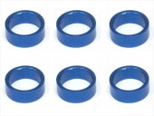 1/12�졼�����ѥꥢ����Ĵ�����顼3.0t (6����)ǻ�֥롼 Collar 3.0t of adjustment of width of Rear car (6 pcs.) Dark Blue for 1/12 racing