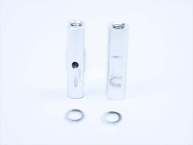 ����ߥݥ��ȥ��å�19L ����С� 0.5t���顼�� 2���� Aluminum post set 19L (silver) with 0.5t Collar 2 pcs.