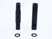����ߥݥ��ȥ��å�25L �֥�å� 0.5t���顼�� 2���� Aluminum post set 25L (black) with 0.5t Collar 2 pcs.
