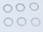 M5��6.4��0.5t ����ߥ��顼(����С�) 6���� M5��6.4��0.5t Aluminum Collar (silver) 6 pcs.